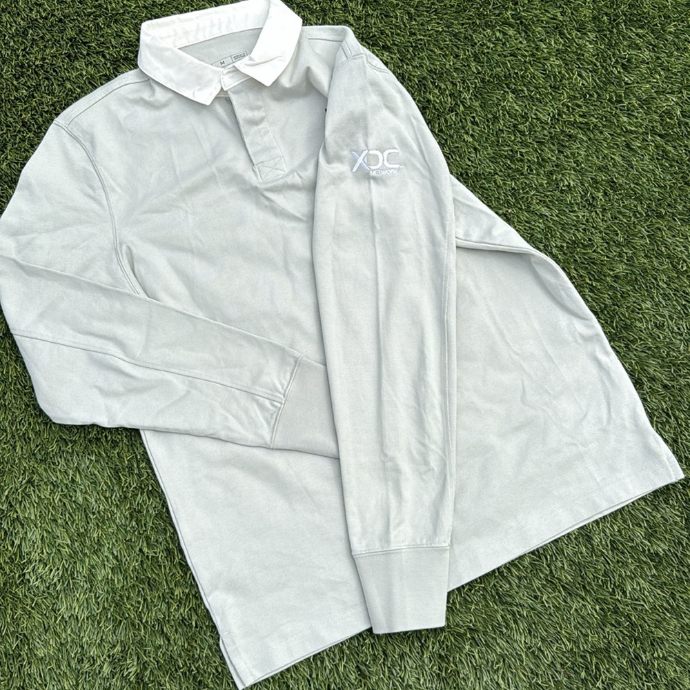 EUC Men's adidas 2023 Player Gray DC United Travel Long Sleeve Polo Size Medium - Picture 4 of 9